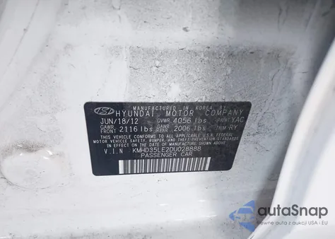 2013 Hyundai Elantra Gt z USA, uszkodzony, nr VIN KMHD35LE2DU028888